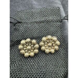 Vintage Taxco Mexico Modernist Style 925 Silver Starburst Ball 1" Statement Boho